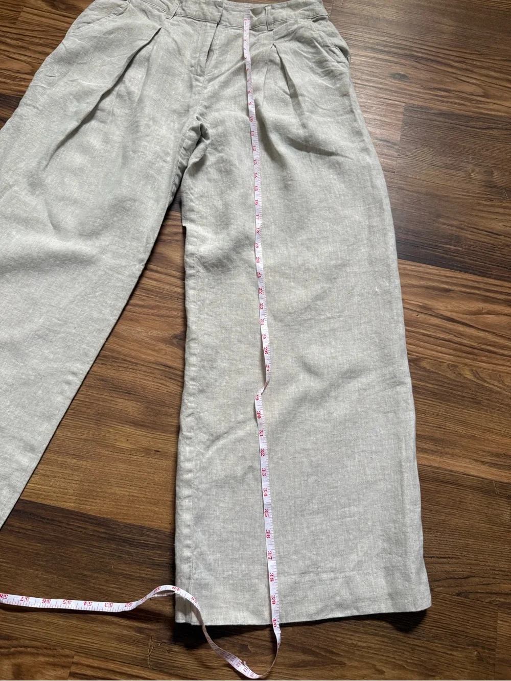 Reformation Alex Linen Mid Rise Pant